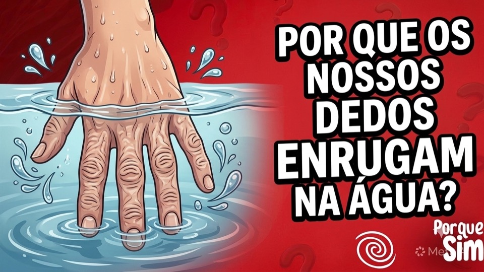 Por que os nossos dedos enrugam na água?